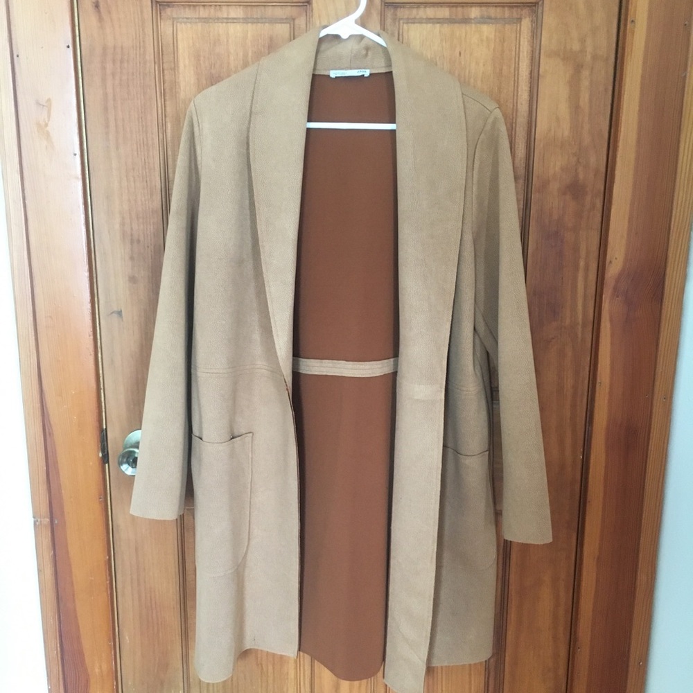 Faux hide coat
